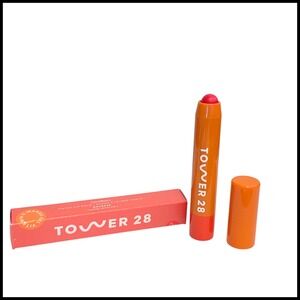 Tower 28 JuiceBalm Tinted Lip Balm Squeeze Pink Coral Glossy 0.09oz New in Box